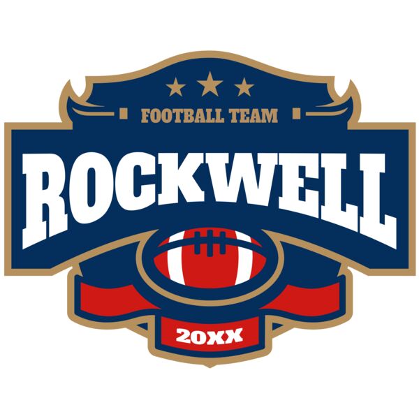 Rockwell Football team logo template Thumbnail