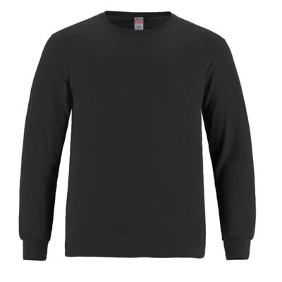 Breeze - Men's Long Sleeve Crewneck Ring Spun Combed Cotton Tee Thumbnail