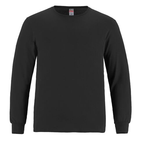 Breeze - Men's Long Sleeve Crewneck Ring Spun Combed Cotton Tee Thumbnail