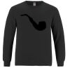 Breeze - Men's Long Sleeve Crewneck Ring Spun Combed Cotton Tee Thumbnail