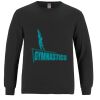 Breeze - Men's Long Sleeve Crewneck Ring Spun Combed Cotton Tee Thumbnail