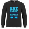 Breeze - Men's Long Sleeve Crewneck Ring Spun Combed Cotton Tee Thumbnail