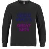 Breeze - Men's Long Sleeve Crewneck Ring Spun Combed Cotton Tee Thumbnail