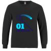 Breeze - Men's Long Sleeve Crewneck Ring Spun Combed Cotton Tee Thumbnail