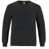 Breeze - Men's Long Sleeve Crewneck Ring Spun Combed Cotton Tee Thumbnail