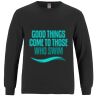 Breeze - Men's Long Sleeve Crewneck Ring Spun Combed Cotton Tee Thumbnail